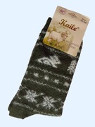 Skarpety, skarpetki damskie zimowe wełniane kaszmirowe ciepłe 35-38 HIT!