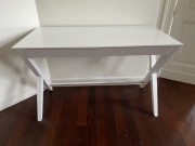 Biurko białe z szuflądą drewniane 120 x 60cm