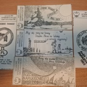 Kartki pocztowe Boże Narodzenie  Solidarność  1983 5 szt.
