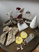 Dekoracje na Boże Narodzenie ozdoby lampki świeczniki cały zestaw