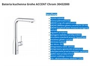 Bateria kuchenna Grohe ACCENT Chrom 30432000
