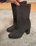 Deezee czarne skarpetkowe botki 37 modne wygodne jesień