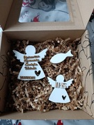 Komunia aniołki anioł prezent od chrzestnych babci