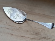 POSREBRZANA ŁOPATKA DO CIASTA TORTU GRAWER DANIA KOPENHAGA