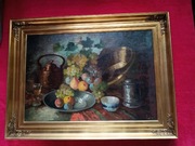 Stary obraz na płótnie Edith Gert .