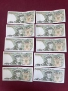 Zestaw 27 banknotów 50 zł z Prl