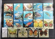 Fauna znaczki pocztowe kasowane Malta.