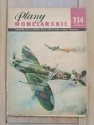 PLANY MODELARSKIE 114 SAMOLOTU MYŚLIWSKIEGO "SPITFIRE" Mk.I - Mk.V