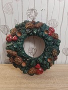 Wieniec wianek świąteczny świecznik ceramiczny 