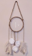 Łapacz snów makrama boho listki dekoracja