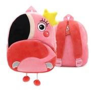 Plecaczek plecak 3D do przedszkola Różowy Flaming