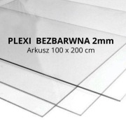 Pleksi bezbarwna gr 2mm arkusz 100x200cm