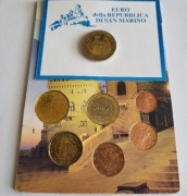 SAN MARINO Zestaw obiegowych  monet Euro  w blistrze 