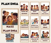 Plansze demonstracyjne przedszkole plan dnia rutyna plik PDF