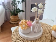 Minimalistyczny Zestaw Dekoracyjny tacka wazon flowerbox