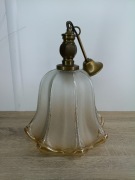 Lampa wiszaca retro szklany klosz metal styl vintage