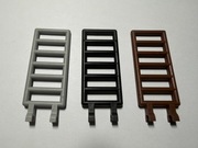 LEGO CITY DRABINKA PLOTEK BARIERKA J.SZARA BRĄZOWA CZARNA 7x3 6020 3szt