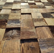 Stare drewno klepka 10cm na  panelu kwadrat 