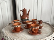 Serwis kawowy vintage Bułgaria „pawie oko”