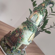 Dekoracje, domki z podświetleniem, domki