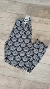 D&A spodnie alladynki bambus wzorzyste czarne L-3XL
