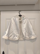 Elegancka Pelerynka Komunijna ATŁAS i Polarek | Vintage | Ciepła