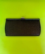 Torebka kopertówka czarna z lat 60 PRL vintage