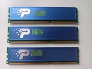 3x 2GB RAM Patriot DDR3 4GB (2x2) + (1x2) razem 6GB 1600Mhz CL8