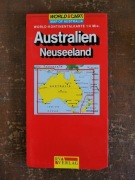 Australia, Nowa Zelandia-mapa fizyczna 1:4 000 000
