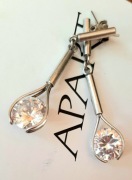 APART, srebrne piękne kolczyki z cyrkoniami 