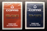Copag Blue/Red 100% plastic 2 sztuki - karty do pokera