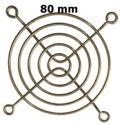 Osłona grill kratka na wentylator 80mm złota