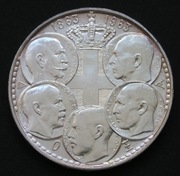 Grecja 30 drachm 1963 - pięciu królów dynastia 100 lat - srebro