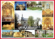 MINOGA Kościół Parafialny i Pałac - pocztówka