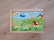 drewniane domino dla dzieci 