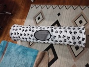 Tunel dla kota składany z motywem łapki ok. 1 m