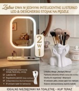 Zestaw Venus 2w1 Smart Lusterko LED+Organizer na pędzle kredki USB Świecące