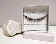 Bransoletka męska walentynki prezent kamienie naturalne jaspis lawa pudełko