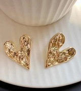 Kolczyki serca serce złoty sztyfty