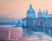 "WSCHÓD W WENECJI" Obraz akrylowy na płótnie 50x40 cm