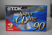 Kasety audio TDK Super CDing 90 Super Avilyn Technology 3-pak.