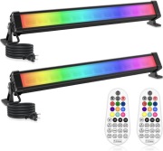 Reflektory LED RGB 2x25W IP66 z pilotem RF timer 30 trybów