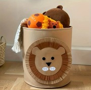 Kosz organizer pojemnik pokój dziecięcy brązowe lew z filcu nowy hit