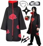 MAX ZESTAW Kostium Naruto Itachi Uchiha M anime manga płaszcz cosplay strój