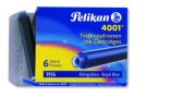 naboje Pelikan krótkie 6 sztuk niebieskie do pióra tusz atrament