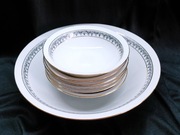 Komplet misa + 6 miseczek porcelana Chodzież retro prl Vintage 