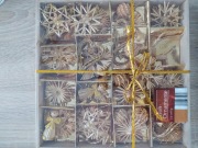 Dekoracja ozdoby choinkowe 56 zestaw słoma