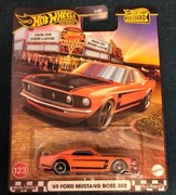 HOT WHEELS PREMIUM 69 FORD MUSTANG BOSS 302 BOULEVARD 2025 JBL20 GJT68