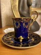 Lindner , filiżanka do mokki , kobalt