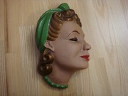 MASKA naścienna rasowe art deco do powieszenia UNIKAT Wawa